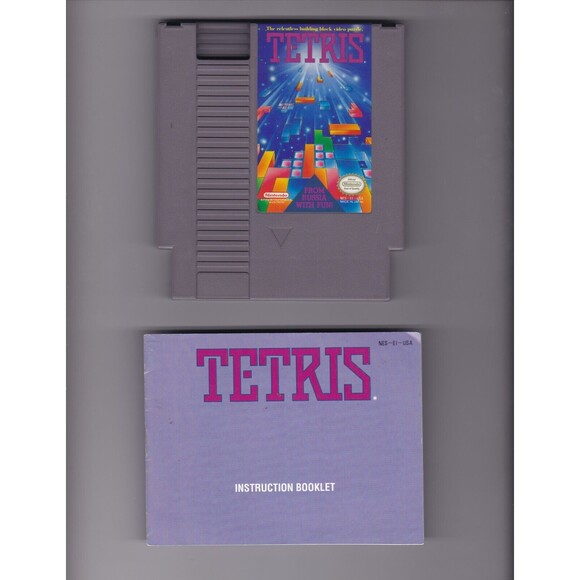 Nintendo NES Tetris Video Game Cartridge with Manual 1989 EUC REAL SCANS ABOVE - Picture 1 of 2